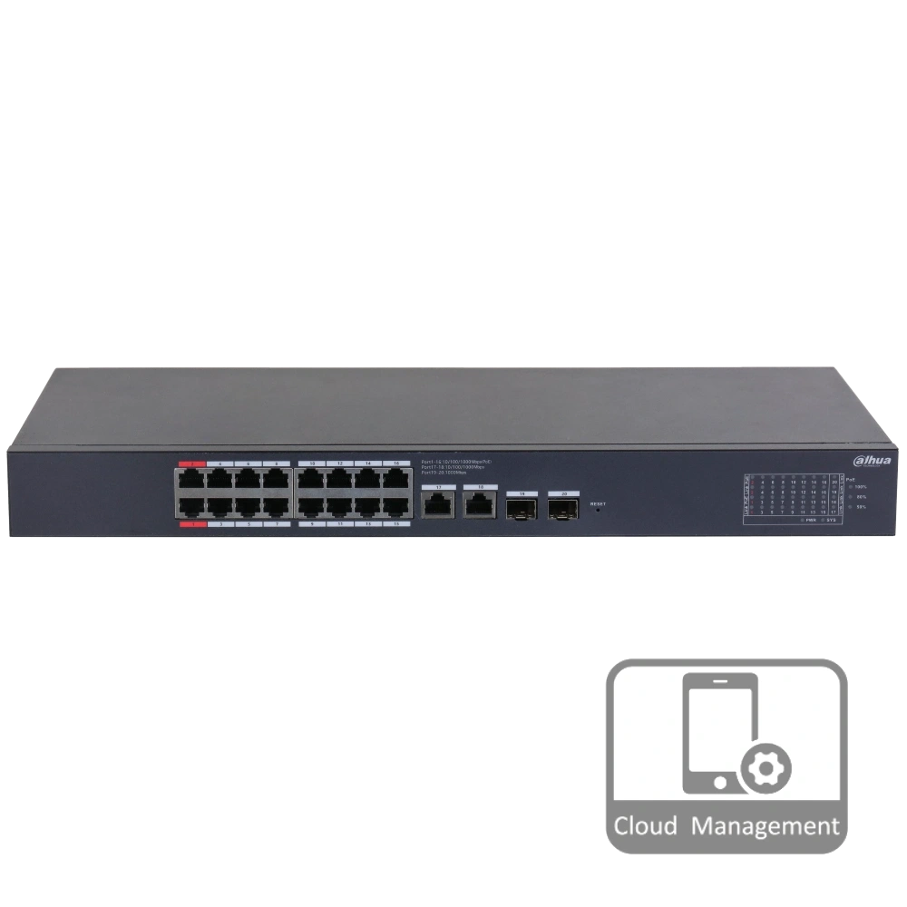 dahua dh-cs4220-16gt-190 poe комутатор 20 портів керований