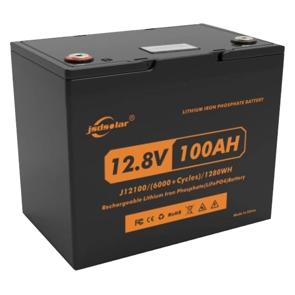 jsds lifepo4 12100led 12.8в 100а•г літієва акумуляторна батарея