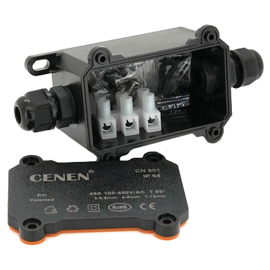 cn801-2 pg7 (3-6.5mm) 1-4 контакти ip68 водонепроникна коробка
