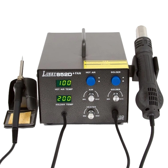 lukey 852d+fan термоповітряна паяльна станція