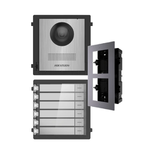 ds-kd8003-ime1ns + ds-kd-acf2/plastic + ds-kd-kk/s комплект модулів hikvision