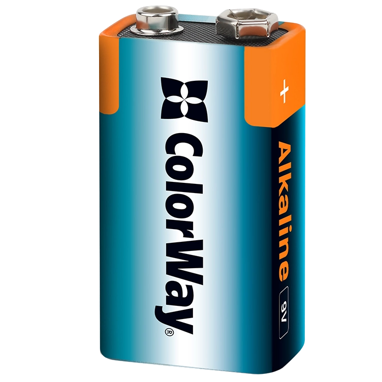 сolorway alkaline power лужні 9v/6lr61 (1шт) blister батарейки