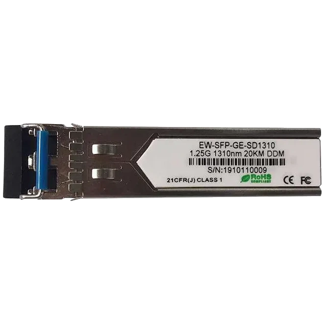ewind ew-sfp-ge-sd1310 155m, single-mode dual fiber, 1310nm, 20km, lc connector модуль sfp