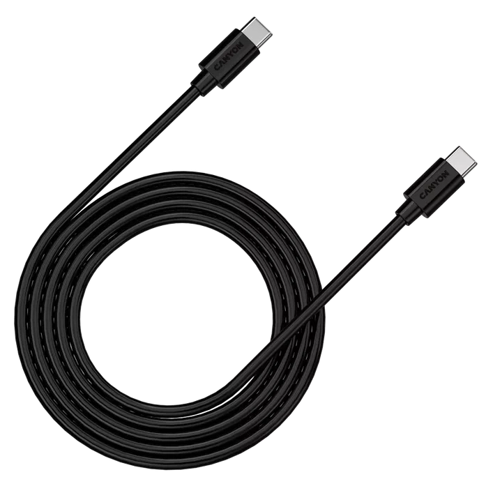 canyon c12 black (100w usb-c - usb-c) 2м кабель