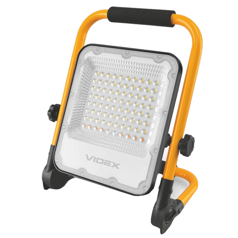 videx premiumvl-f2a-505 led прожектор акумуляторний 50w 5000k 220v