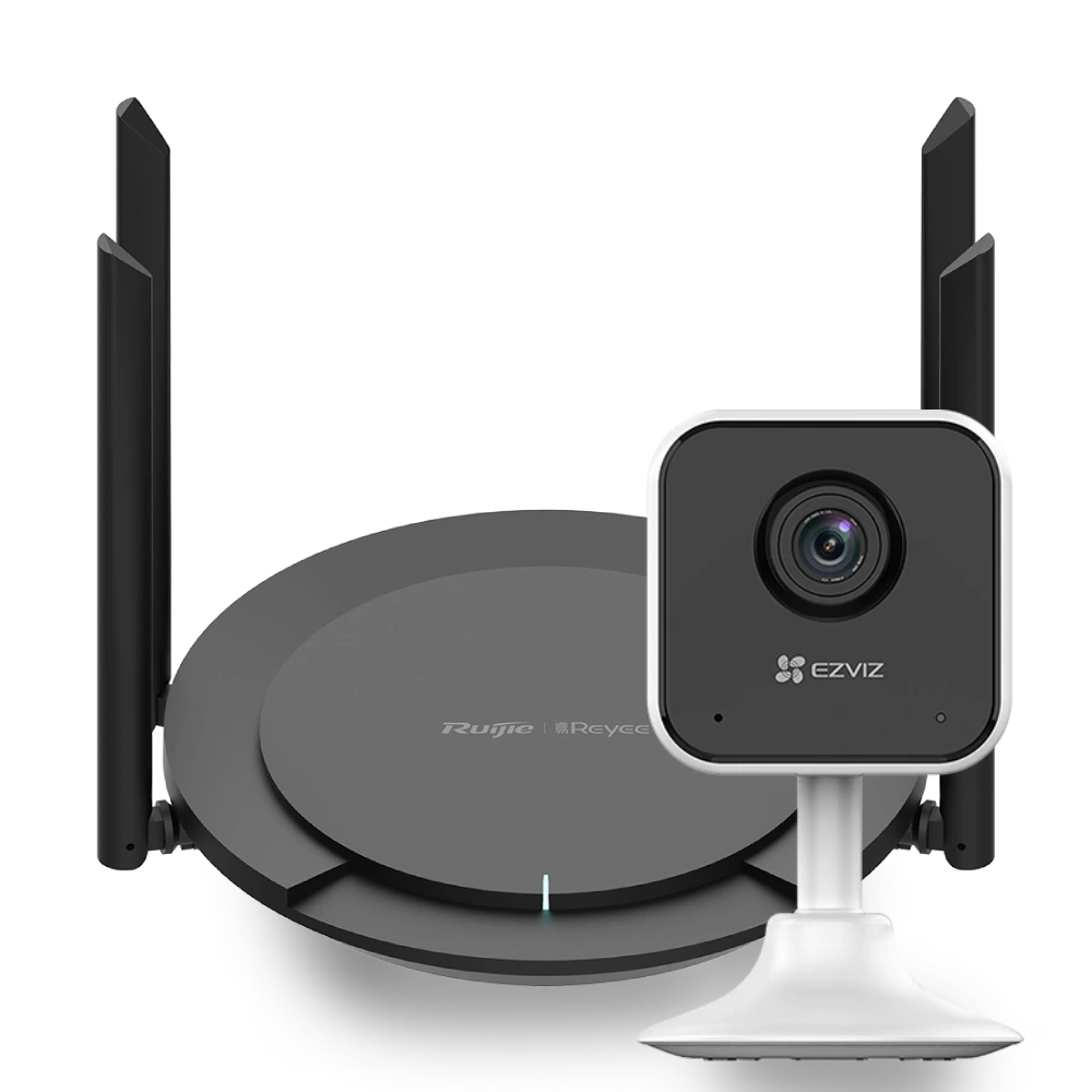 ezviz cs-h1c (1080p) + reyee rg-ew300 pro комплект