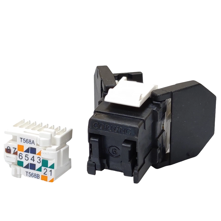 corning модуль keystone utp rj45 кат. 6, чорний