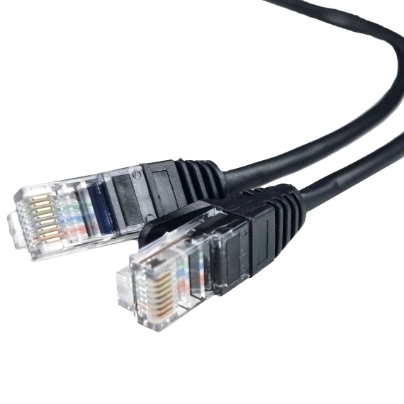 utp cat5e патч-корд чорний 0.5м