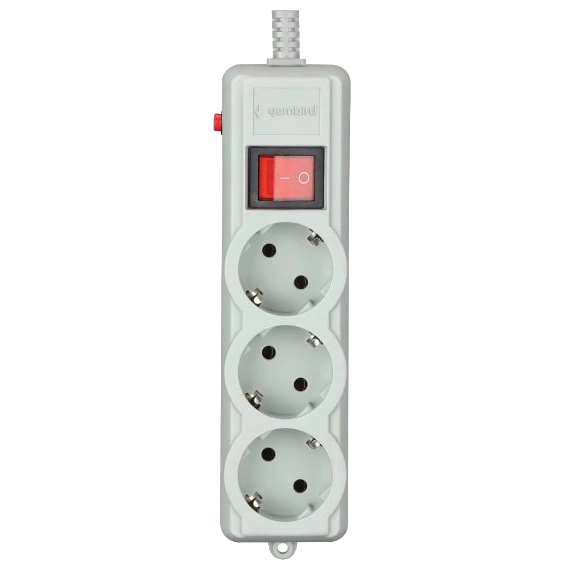gembird spg3-g-15g-pro мережевий фільтр 4.5 м кабель 3 розетки