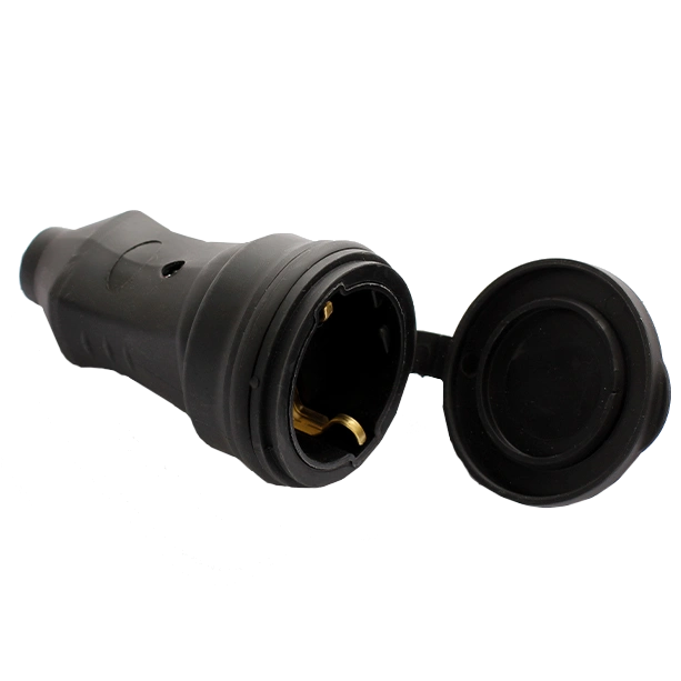 erka 5001 штепсельний роз`єм з заглушкою 1*16 (каучук)