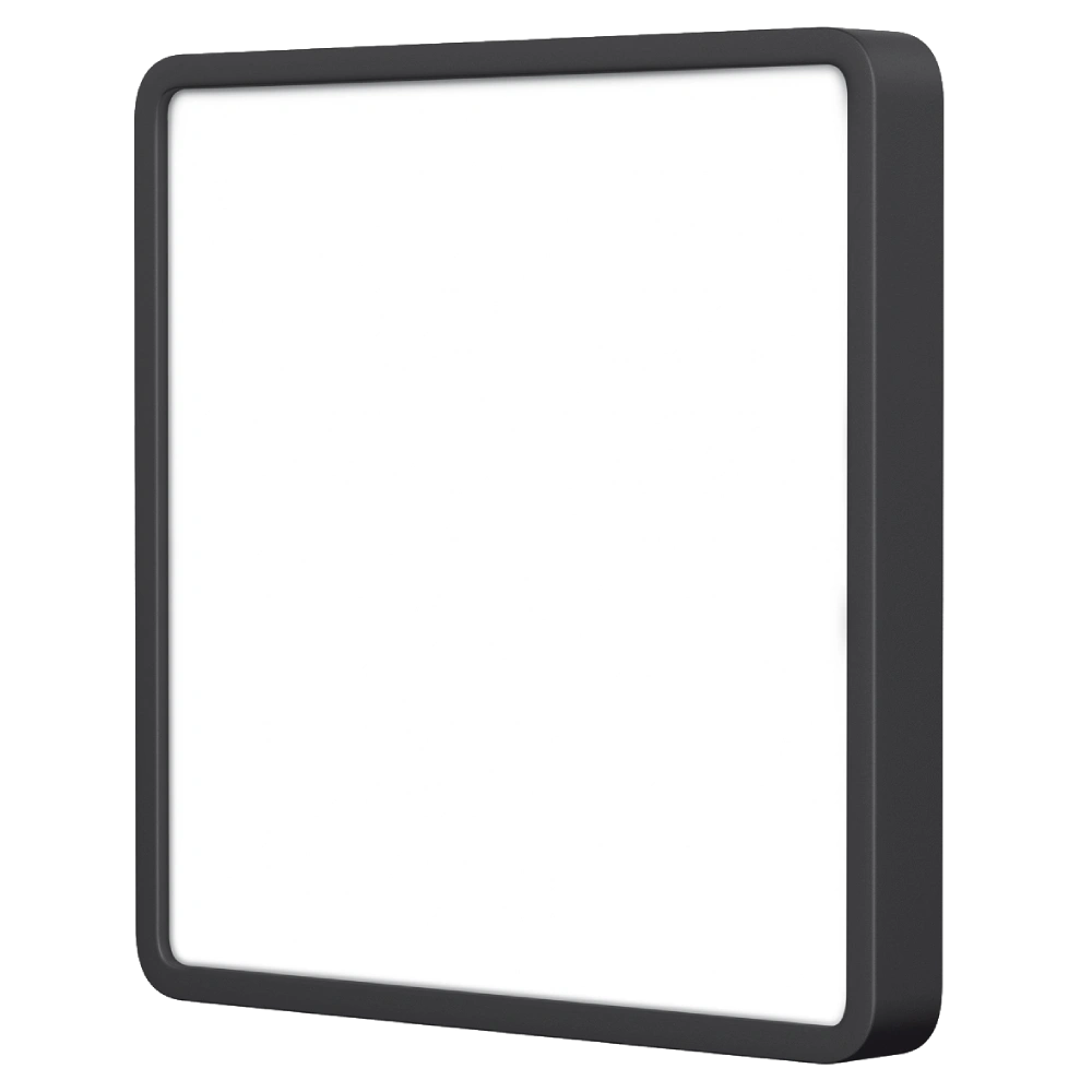 videx 24w 5000k 220v led світильник накладний квадрат black