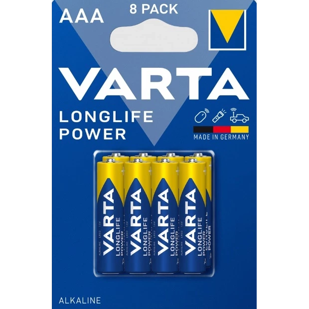 varta longlife power aaa bli 8 шт батарейка