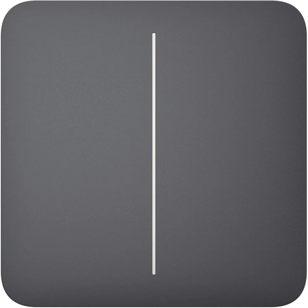 ajax solobutton (2-gang) [55] graphite кнопка кнопка двоклавішного вимикача