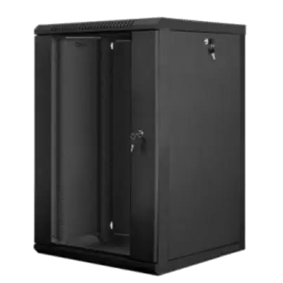 hypernet wmnc66-18u-flat-black шафа коммутаційна настінна