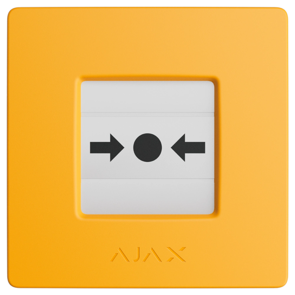 ajax manual call point (yellow) ручний бездротовий сповіщувач