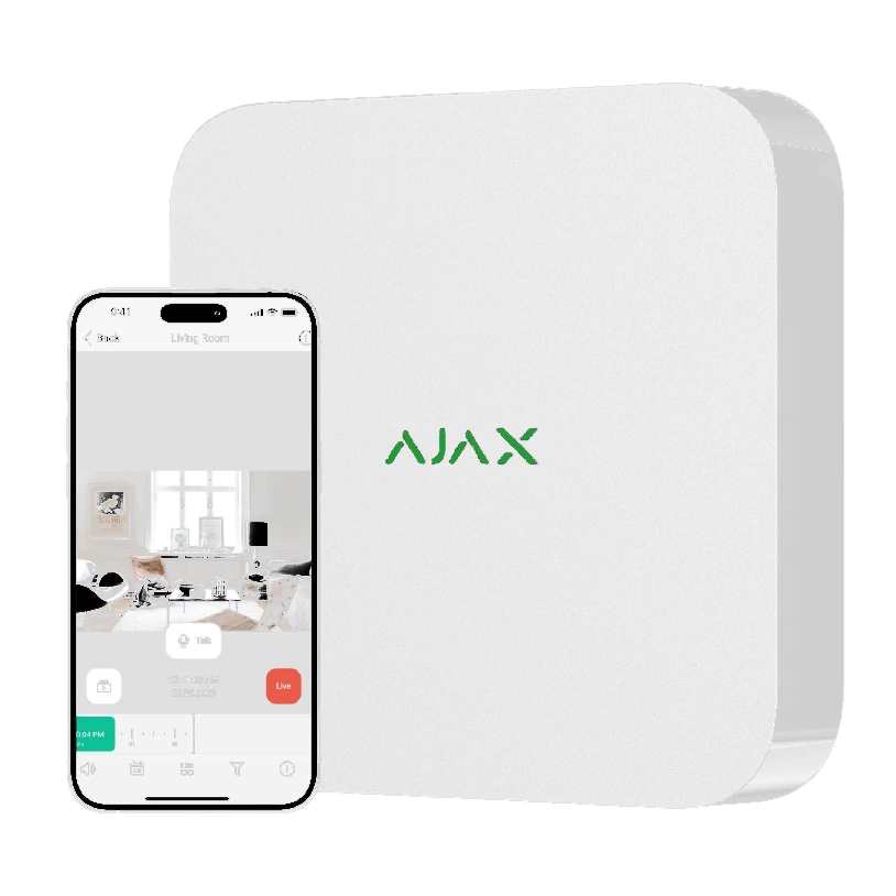 ajax nvr (16ch) (8eu) white відеореєстратор