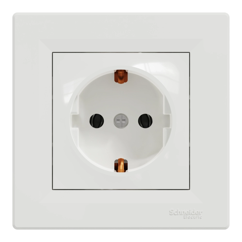 schneider electric asfora eph2900121 розетка одинарна із заземленням