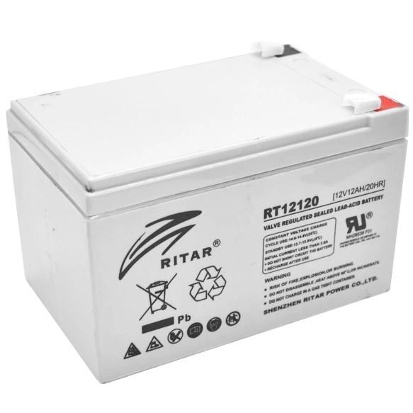 agm ritar rt12120b 12v 12ah акумуляторна батарея