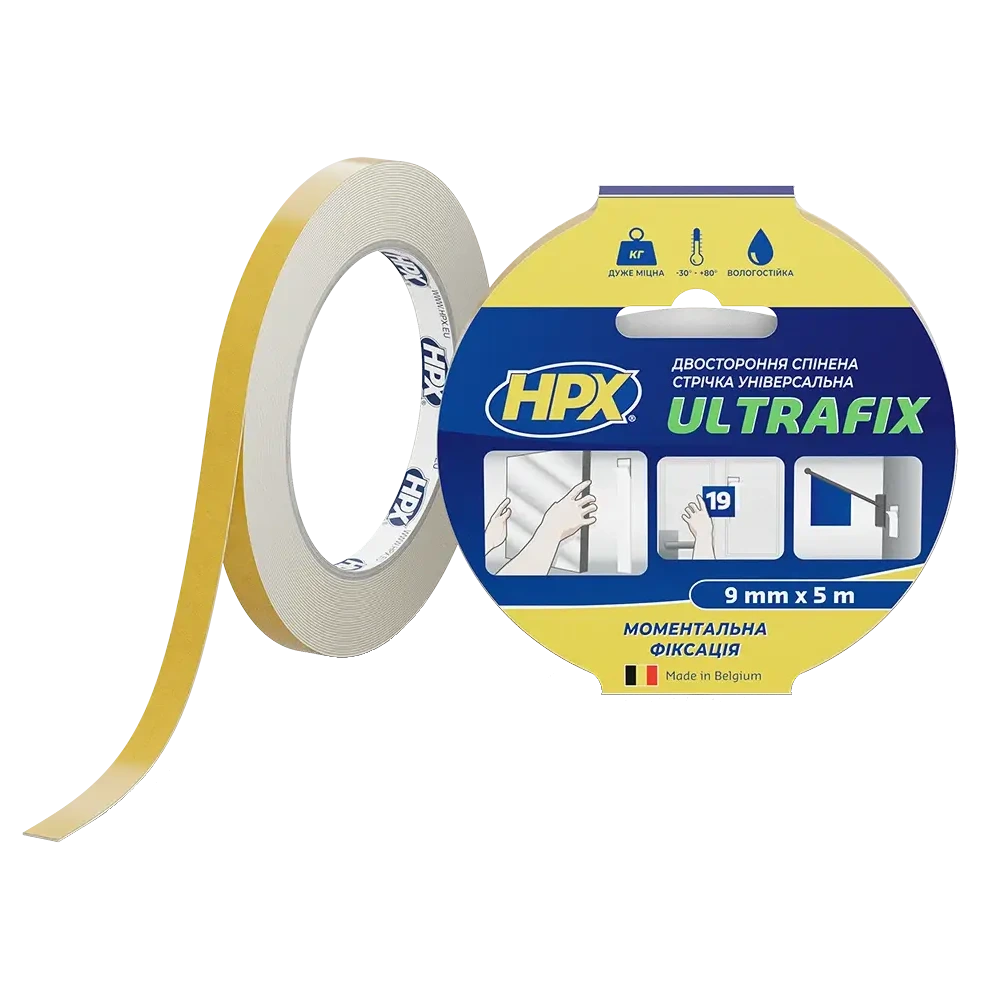 hpx dsu0905 ultrafix 9мм х 5м стрічка двохстороння