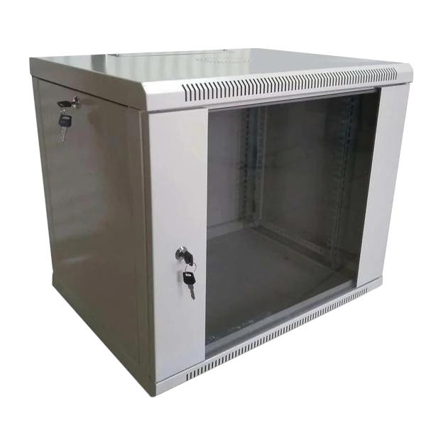 hypernet wmnc66-9u-flat-ac шафа коммутаційна настінна 9u 600x600 розбірна