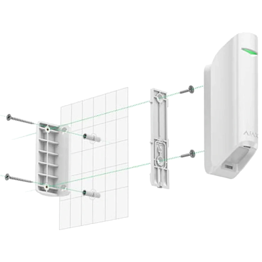 ajax smartbracket motionprotect curtain white кріпильна панель