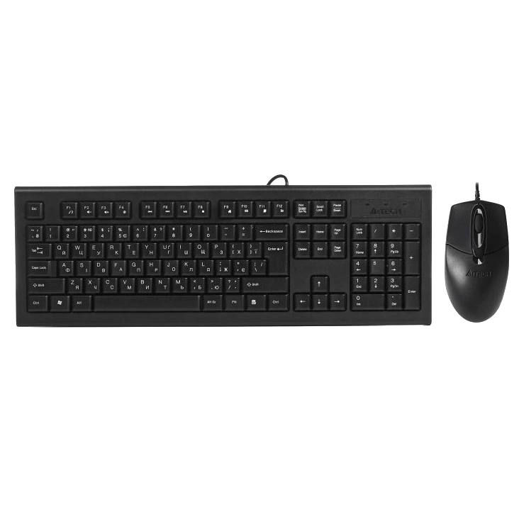 a4tech kr-8572s black комплект клавіатура+мишка