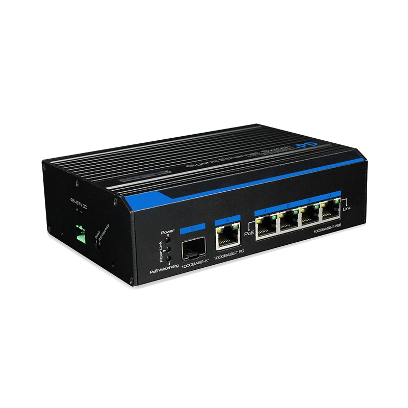 utp7204ge-pd 4-портовий промисловий повногігабітний poe-комутатор (60 вт з живленням від hpoe)