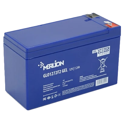 merlion orbus glo1272f2 12 v 7.2ah свинцево-кислотна акумуляторна батарея