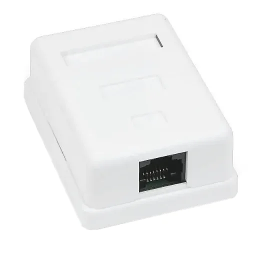 mb-utp1 розетка 1-портова rj45 utp, біла, 5e