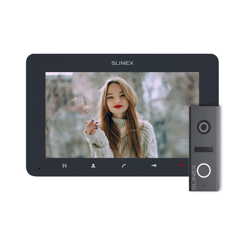 slinex sm-07 graphite + ml-17hd graphite комплект відеодомофона