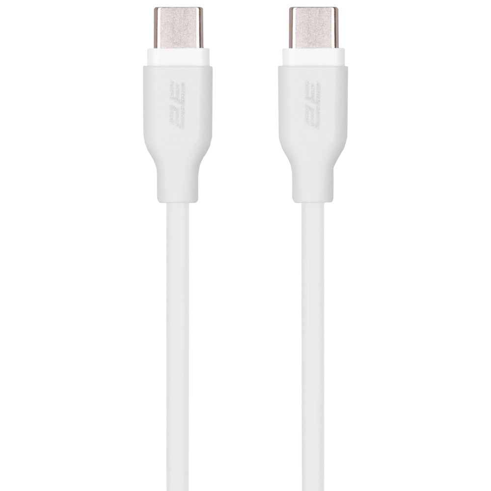 2e type-c glow usb-c > usb-c кабель заряджання/синхронізації 1м 60вт білий