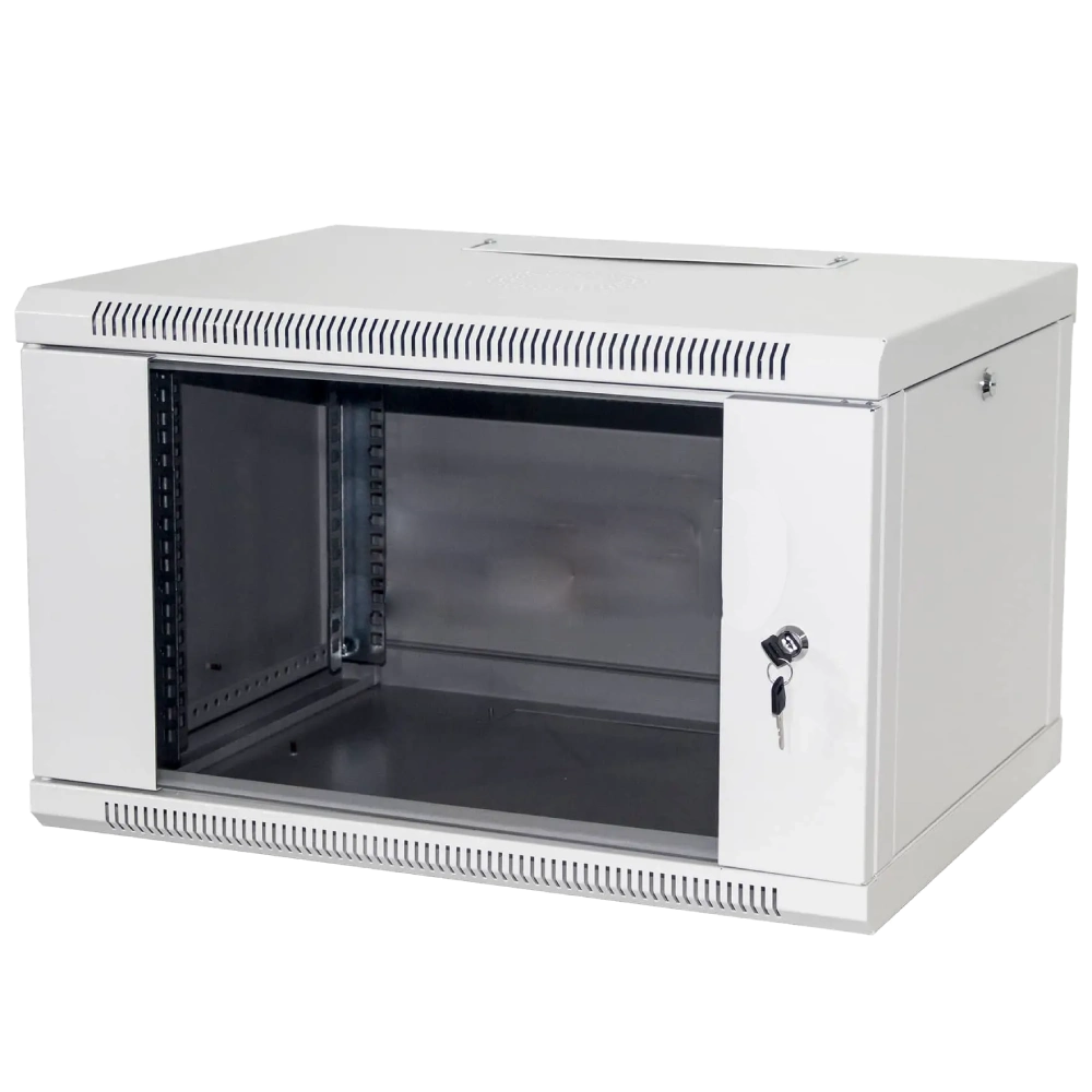hypernet wmnc66-6u-flat шафа комутаційна настінна 6u 600x600 розбірна