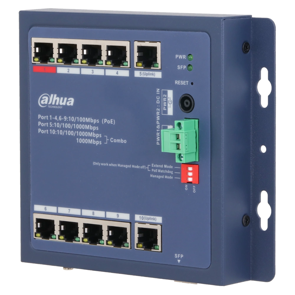 dahua dh-chs4110-8et-90-f poe комутатор 9 портів керований