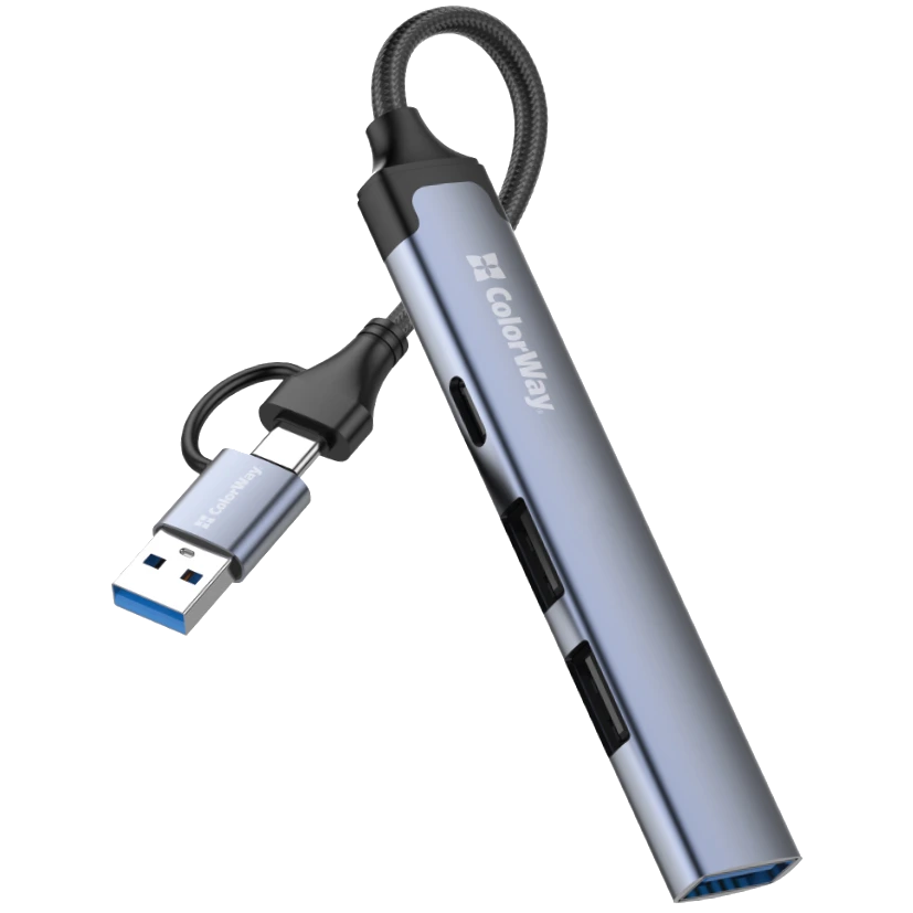 сolorway cw-hub06 usb2.0х2/usb3.0/usb-c2.0 usb хаб (док-станція)