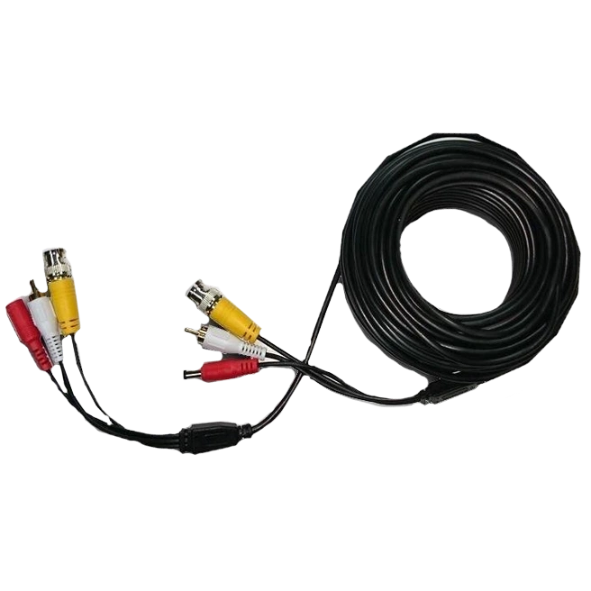 bnc+dc+av патчкорд комбінований коаксіальний+живлення+звук 5м
