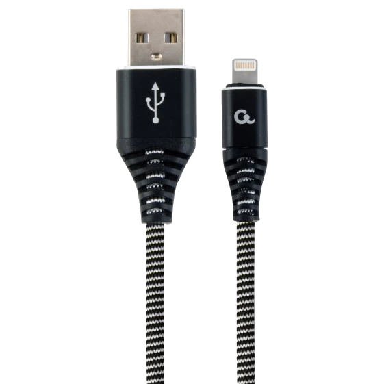 cablexpert cc-usb2b-amlm-2m-bw usb 2.0/lightning 2м кабель