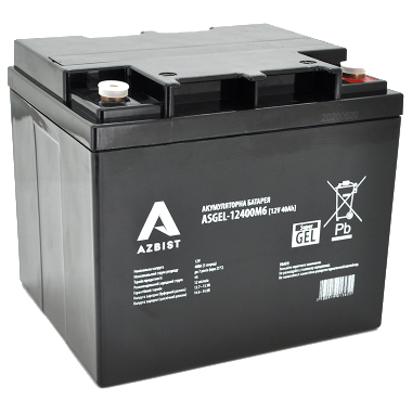azbist super gel asgel-12400m6 12v 40ah акумуляторна батарея