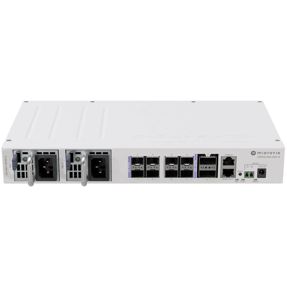 mikrotik crs510-8xs-2xq-in комутатор 10 портів керований