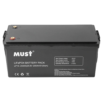 must lp15-24200 25.6в 200а•г літієва акумуляторна батарея
