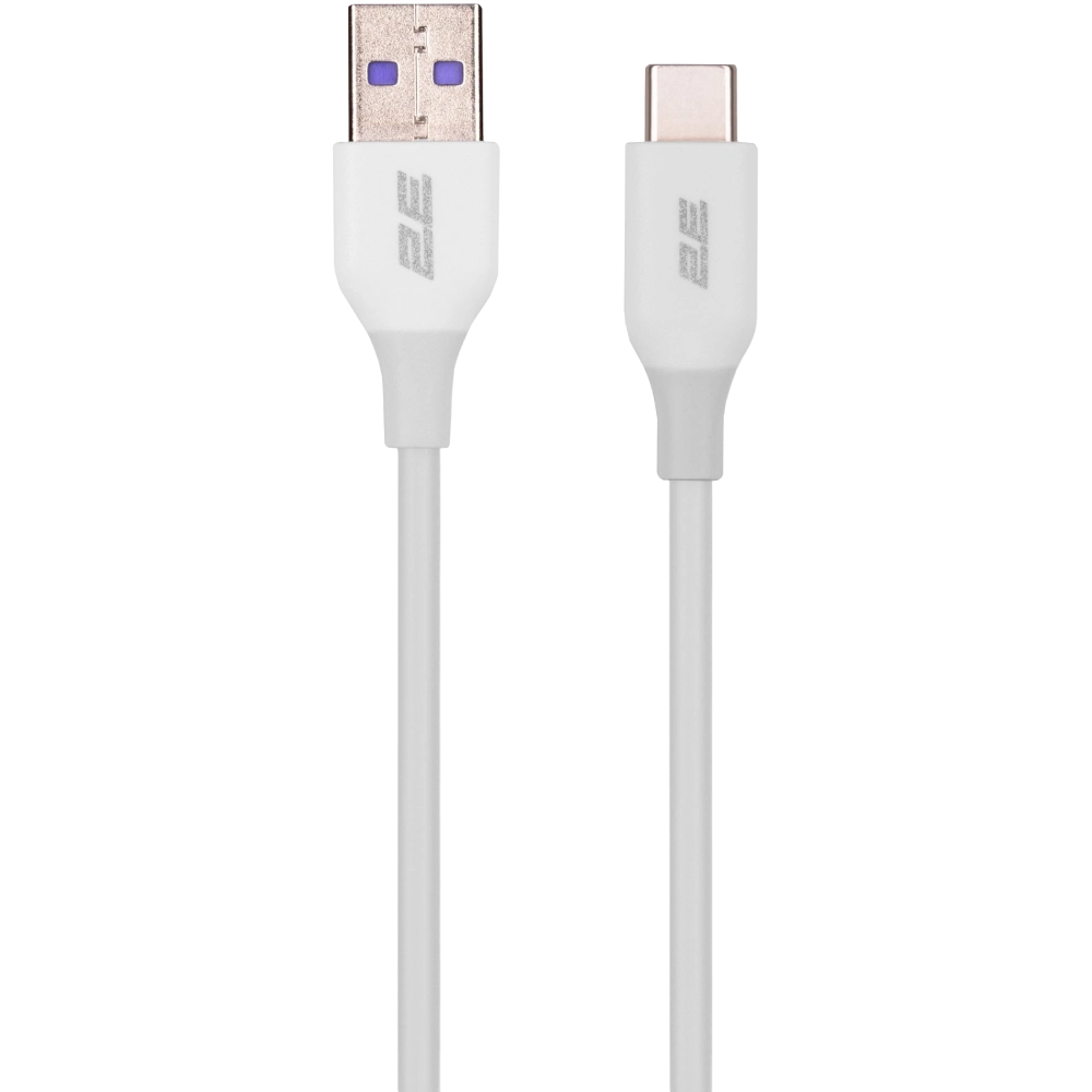 2e type-c, glow usb-a > usb-c кабель заряджання/синхронізації 1м білий