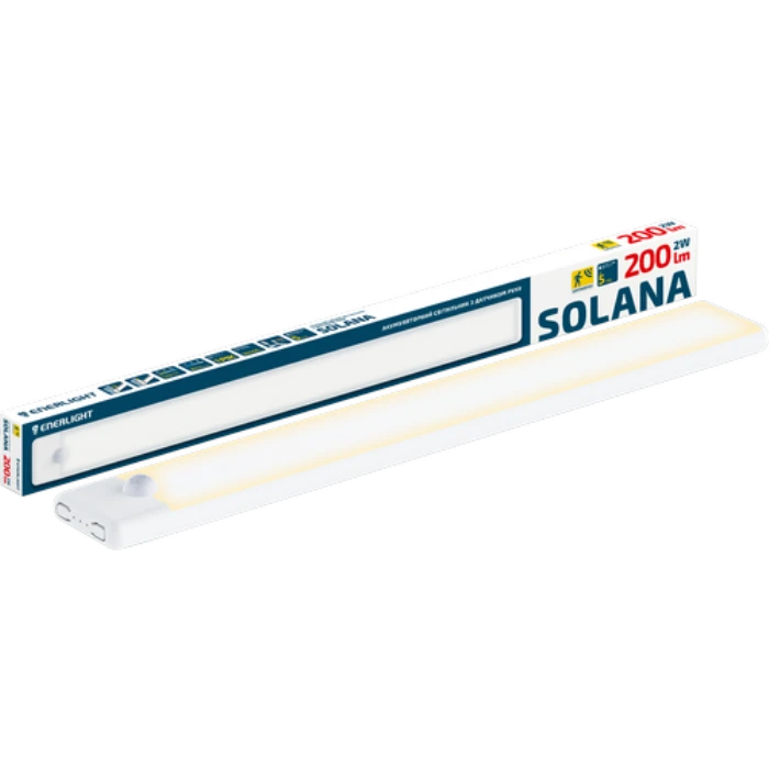 enerlight solana 200лм 3000к-6500к світильник акумуляторний з датчиком руху