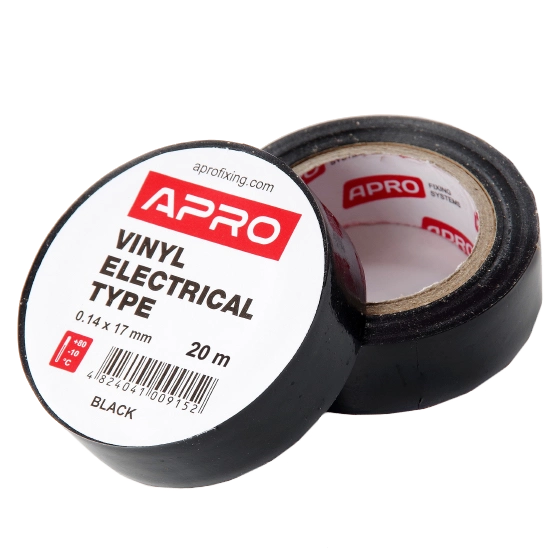 apro 0.14х17 мм 20 м iзоляцiйна стрiчка чорна