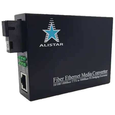 alistar x5g 1g 10/100/1000base-t rj-45 - 1000base-lx 1sm wdm sc 20km tx1550/rx1310nm медіаконвертор
