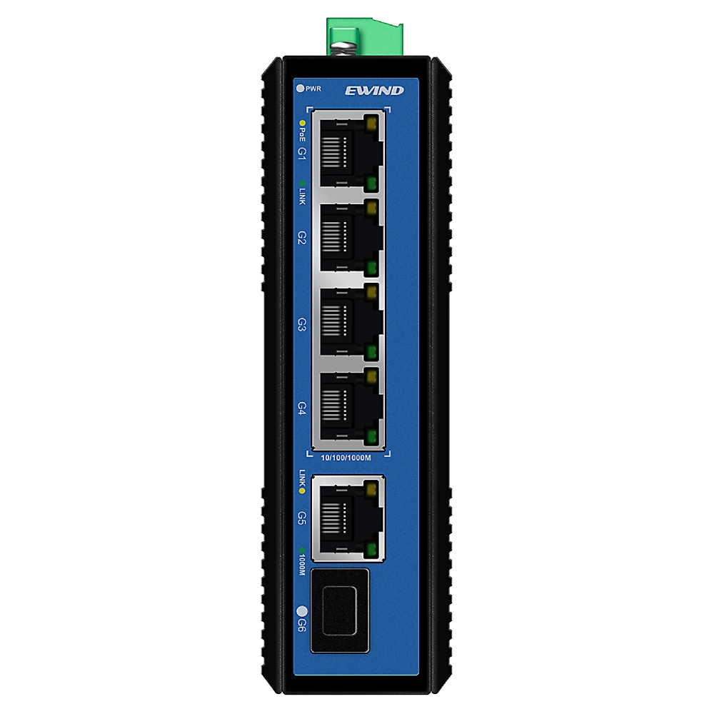 ewind ew-pis1806f-4ge poe комутатор 6 портів некерований