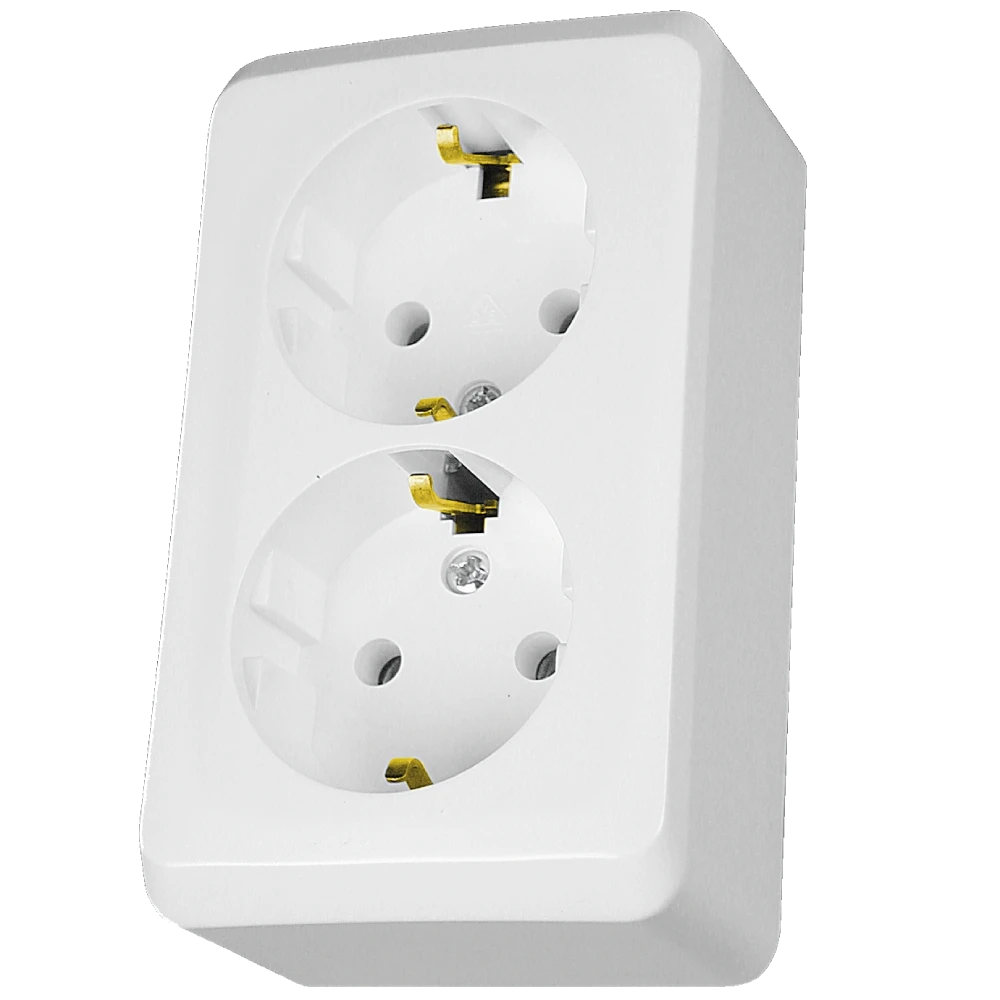 schneider electric prima wde001048 подвійна розетка з заземленням