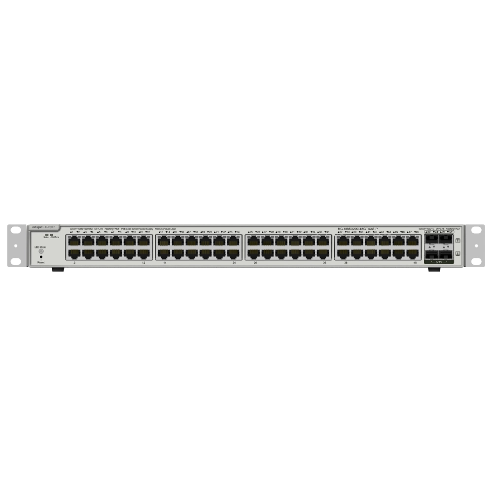 ruijie reyee rg-nbs3200-48gt4xs-p l2+ poe комутатор 48 портів керований