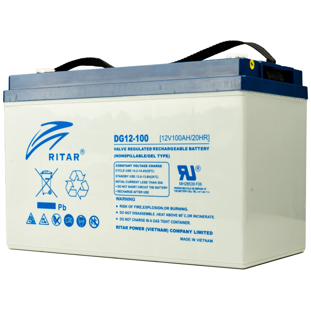 ritar dg12-100 100а•г 12в гелева свинцево-кислотна акумуляторна батарея