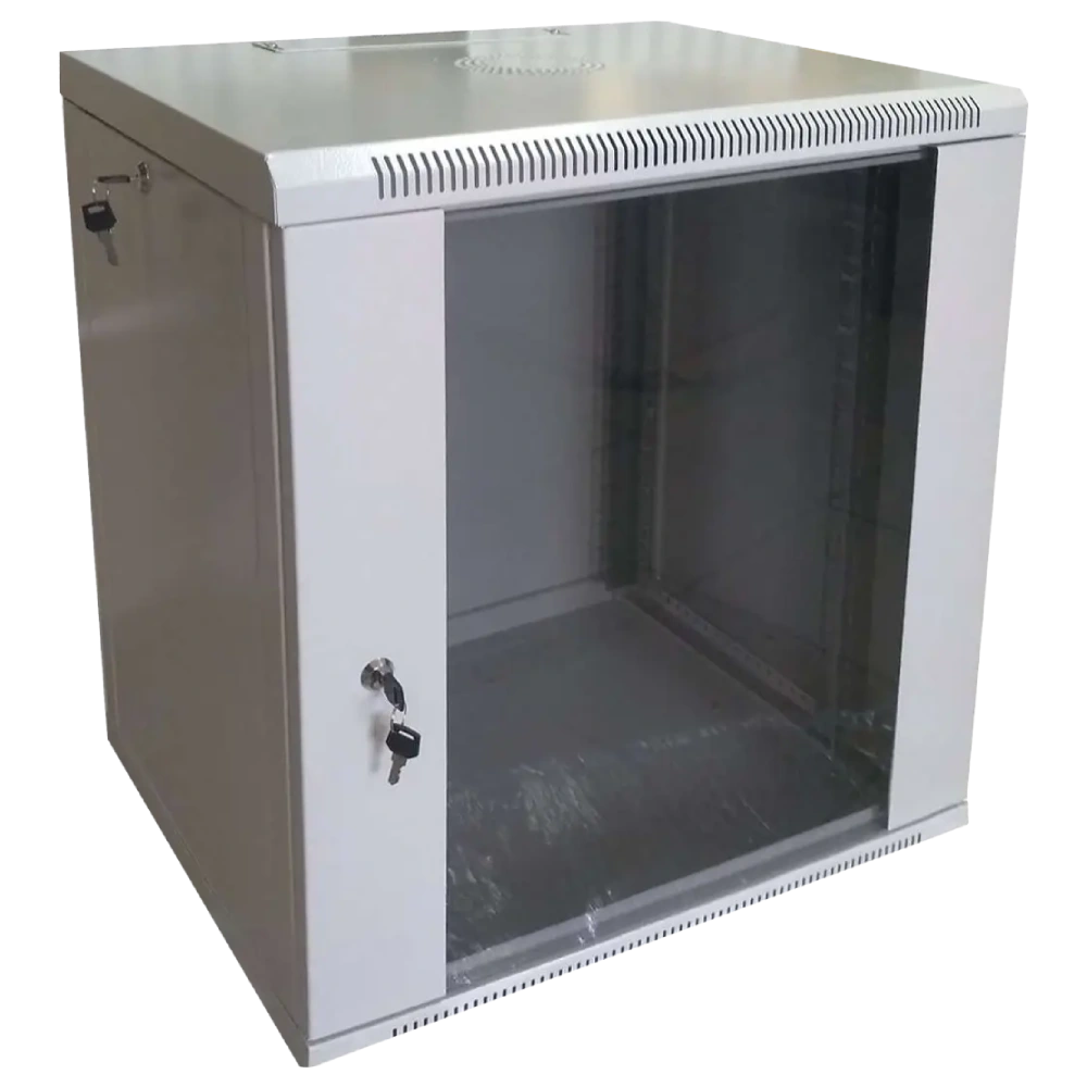 hypernet wmnc66-12u-flat-ac шафа комутаційна настінна 12u 600x600 розбірна сіра