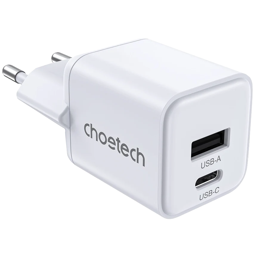 choetech pd5012 mini white pd30w gan a+c адаптер