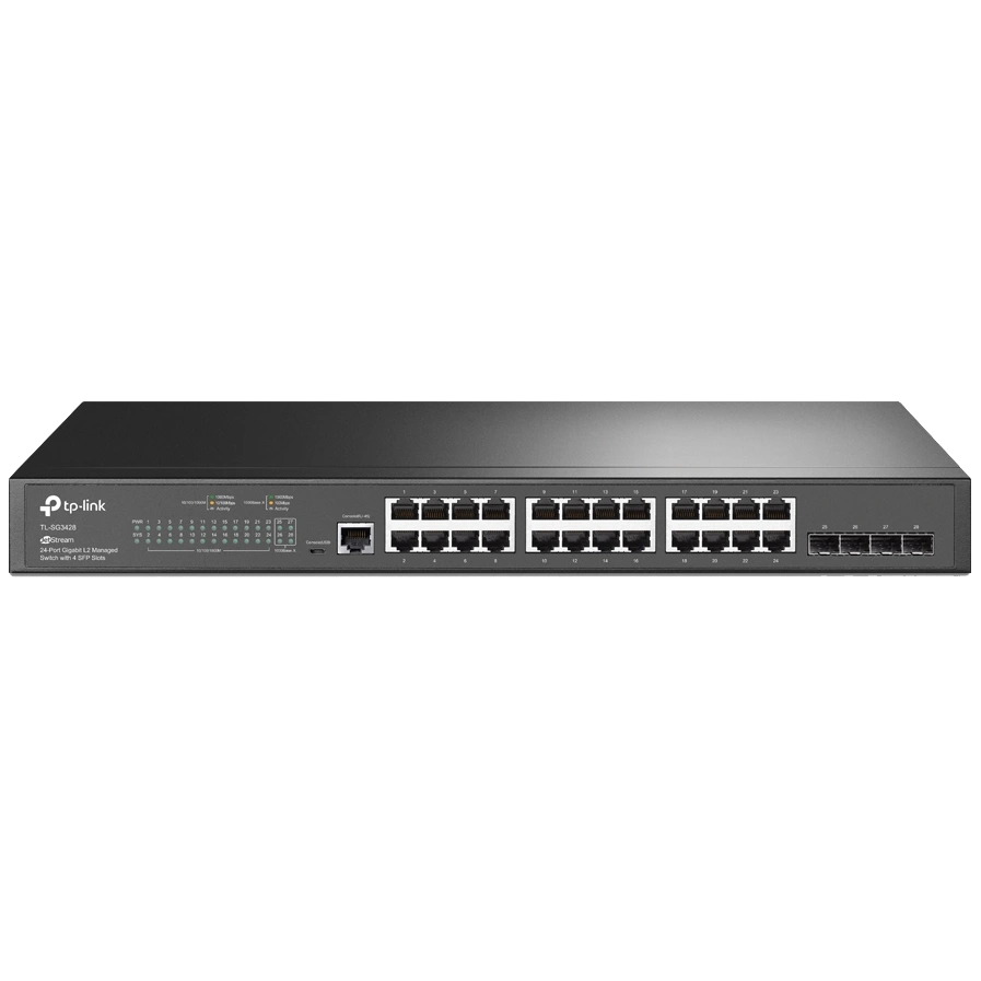 tp-link tl-sg3428x-ups комутатор 24 порти керований